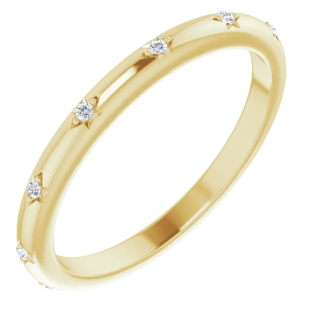 14K Diamond Eternity Band - Size 7