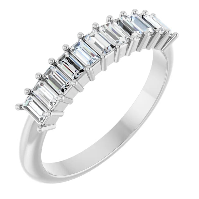 14K White 1/2 CTW Natural Diamond Anniversary Band