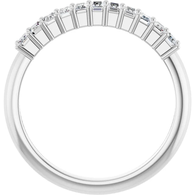 14K White 1/2 CTW Natural Diamond Anniversary Band