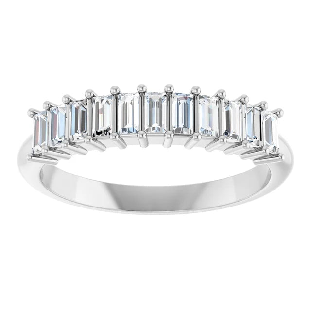 14K White 1/2 CTW Natural Diamond Anniversary Band