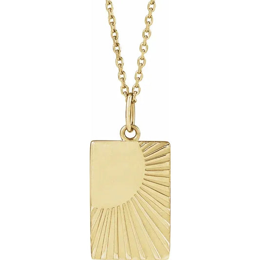 14K Yellow Sun 16-18" Necklace